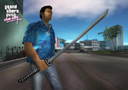 Tommy Vercetti con una katana.