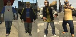 Algunos miembros de los Spanish Lords en GTA IV y GTA: EFLC.