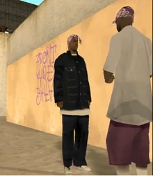 Los Ballas en su territorio.