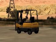 Forklift amarillo de la mision Breaking the Bank at Caligula's en Grand Theft Auto: San Andreas