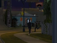 Gente corriendo con televisores robados