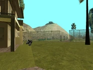 Las canchas de tenis, pertenecientes al condominio.