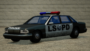 Coche de Policía de Los Santos en Grand Theft Auto: San Andreas - The Definitive Edition.