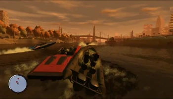 Persiguiendo las lanchas.