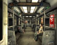 Interior de un tren en Grand Theft Auto IV.