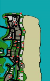 Localización de los globos en Grand Theft Auto: Vice City Stories.