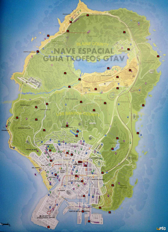 Localização de todas as partes da nave espacial em Grand Theft Auto V