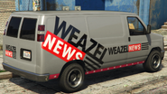 Parte trasera de la Rumpo de Weazel News en GTA V.