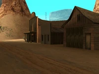 Vista de la calle principal desde el norte.