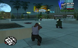JB25.png (1,19 MB) Carl y Big Smoke disparando a los rusos.