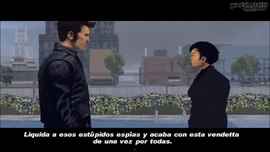 Asuka encargando la muerte de los espías.