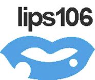 Beta del logo de Lips 106 FM.