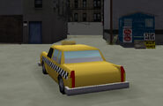 Parte trasera del Taxi de Grand Theft Auto: Chinatown Wars en su versión 3D.