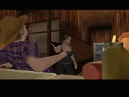 Catalina asaltando el bar The Welcome Pump.