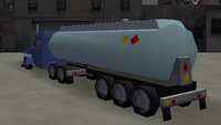 Parte trasera del Tanker de Grand Theft Auto: Chinatown Wars visto en plano normal.