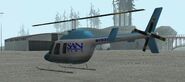 Parte trasera de un News Chopper en Grand Theft Auto: San Andreas.