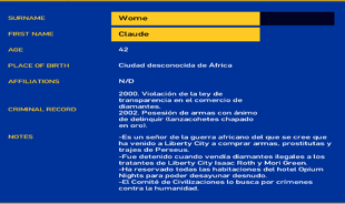 El perfil policial de Claude.