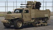 El Half-track con el cañón cuádruple de 20mm.
