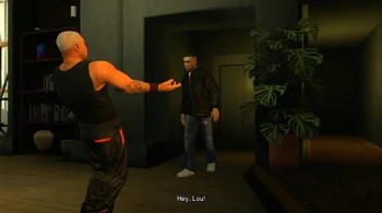 Mori recibiendo a Luis.