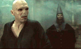 Walden Macnair detrás de Voldemort