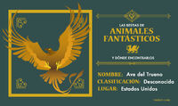 FantasticBeasts animales ave-del-trueno
