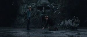 Ron and Hermione in the Chamber of secret