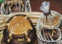 Algunos pasteles de caldero.