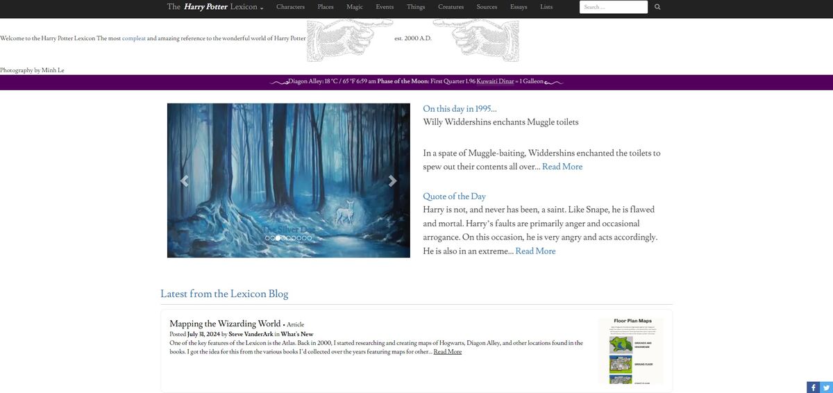 Pm: Pottermore – Harry Potter Lexicon