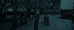 El cementerio en el , durante la .