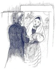 La joven madre buscando ayuda.