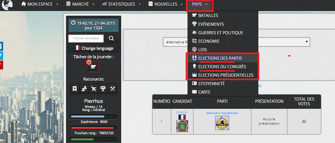 Election navigation