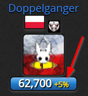 +5%