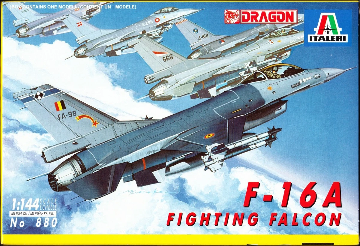 ACADEMY MAQUETTE AVION F16A Fighting Falcon 1/44 Complet En Boite EUR 8