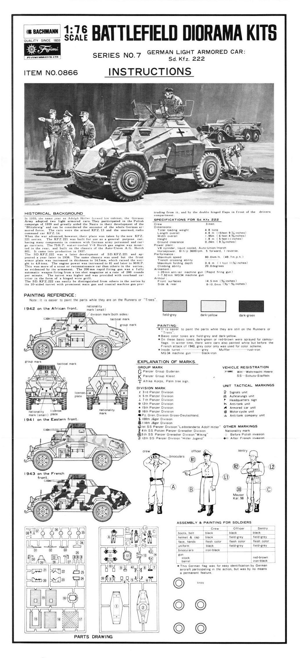 Bachmann/Fujimi 1/76 0866 German Light Armored Car Sd.Kfz