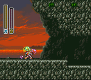 Mega Man X utilizando el Bubble Splash (cargado) en "Mega Man X2", SNES.