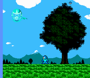 Platillo volador en el epílogo de "Mega Man 3", NES.