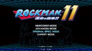 Pantalla de titulo de Rockman 11 (JAP).
