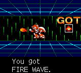 Zero, obtención del Fire Wave en "Mega Man Xtreme 2", Game Boy Color.