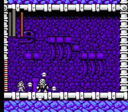 Skull Man usando el Skull Barrier en "Mega Man 4", NES.