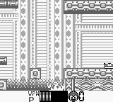 Muerte al caer en un precipicio en "Mega Man: Dr. Wily's Revenge", Game Boy. Al caer al precipicio además del efecto de sonido de perder 1 vida, se añade el efecto de imagen que ocurre cuando recibes un golpe.
