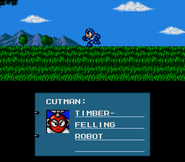 Cut Man en los créditos de "Mega Man 3" en "Mega Man: The Wily Wars", Sega Genesis.