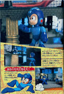 Página #6 del libro "Rockman Daizukan", con fotografías de "Buster Rockman".