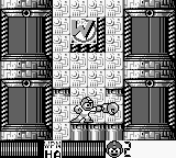 Mega Man utilizando el Hard Knuckle en "Mega Man II", Game Boy.