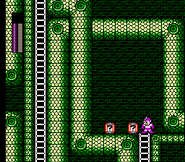 Primer y segundo Surprise Box en el Escenario de Snake Man.