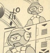 Bomb Thrower de Napalm Man "El Nombre del Nuevo Enemigo es, ¿¡Blues!?" del manga "Rockman 5".