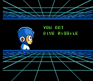 Obtención del Dive Missile en "Mega Man 4", NES.