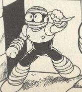 Mummira de Pharaoh Man en "¡Debes Derrotar al Equipo de Defensa Más Fuerte!" del manga "Rockman 4".