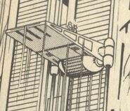 Elevador de Gyro Man en "El Secreto del Parque Aéreo" del manga "Rockman 5".
