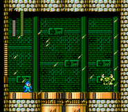 Toad Man usando el Rain Flush en "Mega Man 4", NES.