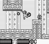 Mega Man utilizando Fire Storm en "Mega Man: Dr. Wily's Revenge", Game Boy.